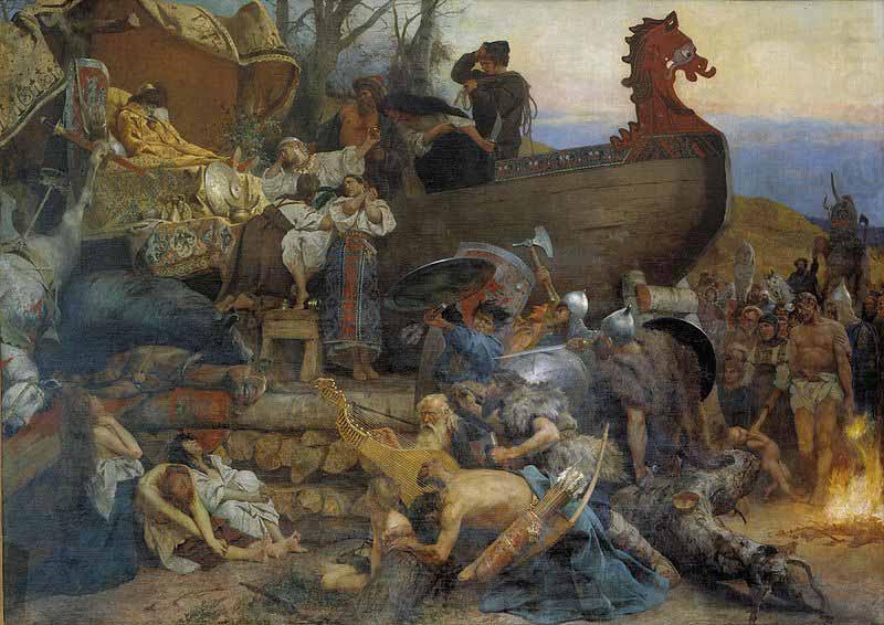 Henryk Siemiradzki Burial of a Varangian Chieftain china oil painting image